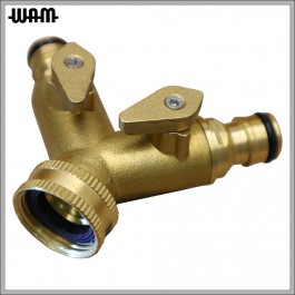 Snap-In Y-Hose Connector With Shut-Off