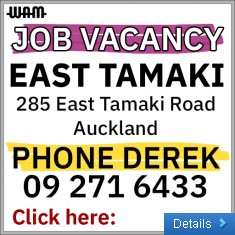 Job Vacancy - East Tamaki
