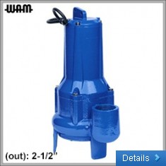 3hp Submersible Pump with Cast Iron Single-Blade Impeller